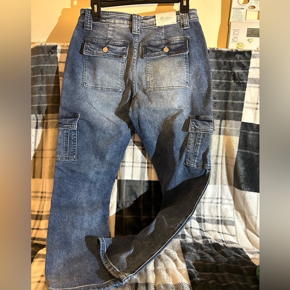 KANCAN NWT women’s jeans NWT cargo blue boyfriend midrise waist size waist 7/27 - Picture 7 of 7